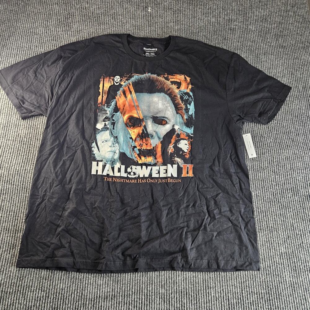 Halloween II Shirt Mens 3XL Black Michael Myers Horror Movie Graphic Tee
